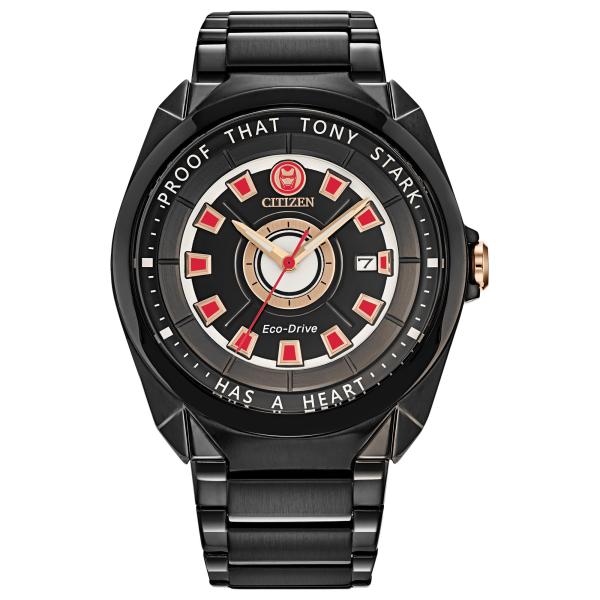 CITIZEN エコドライブ AW1019-52W 43mm マーベル トニー・スターク コラボ ブラックIPステンレス アークリアクター