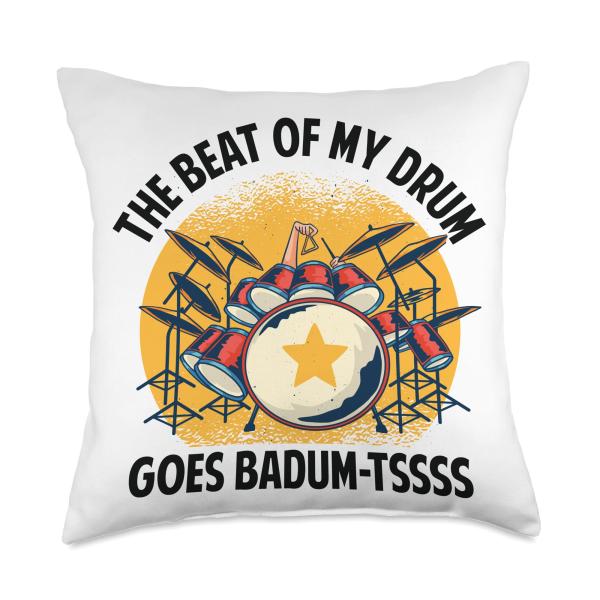 The Beat Of My Drum Goes Badum-Tssss - Marching Band Throw Pillow
