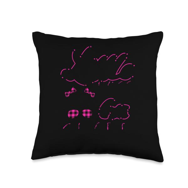 Little Miss 6th Grade Messy Bun Kids Gift Little Miss 6th Grade Messy Bun Girl Back to School Throw Pillow, 16x16