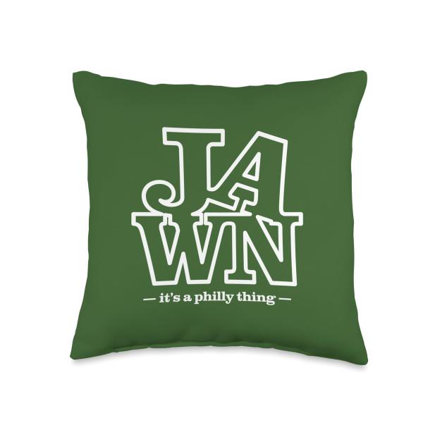JAWN Philadelphia Hometown Slang Rock Your Philly Roots Throw Pillow