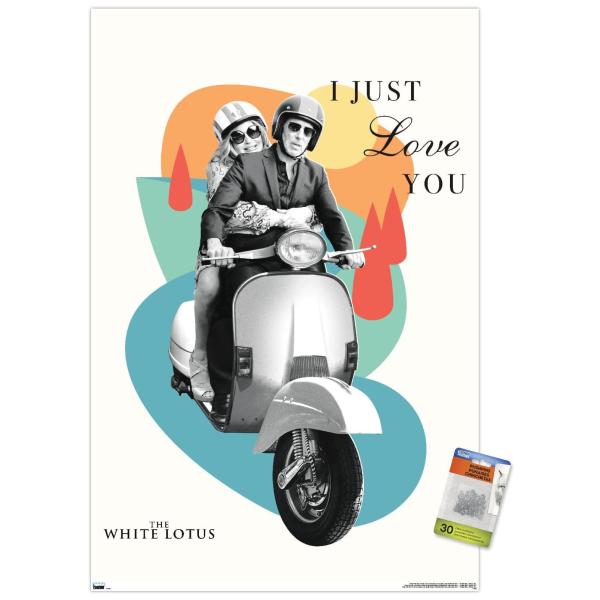 Trends International The White Lotus - I Just Love You Wall Poster, 22.37" x 34.00", Premium Poster ＆ Push Pin Bundle