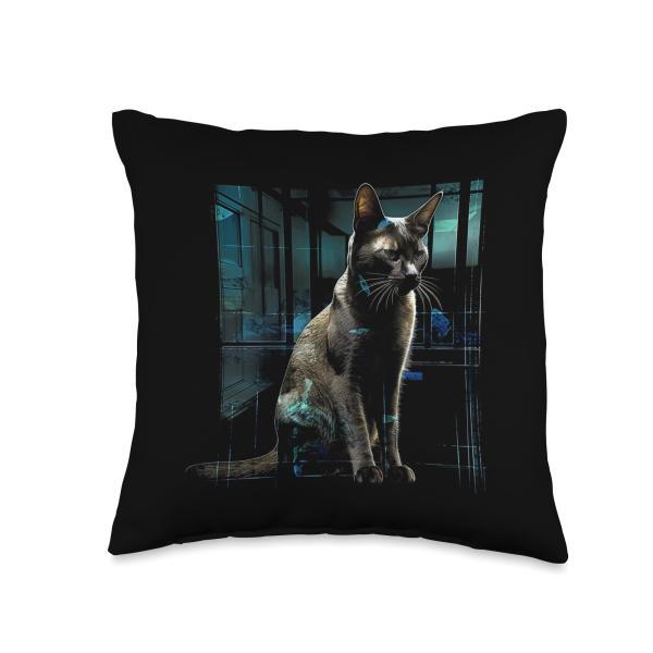 Cat Artwork - Cat Motif Animal Cat Throw Pillow
