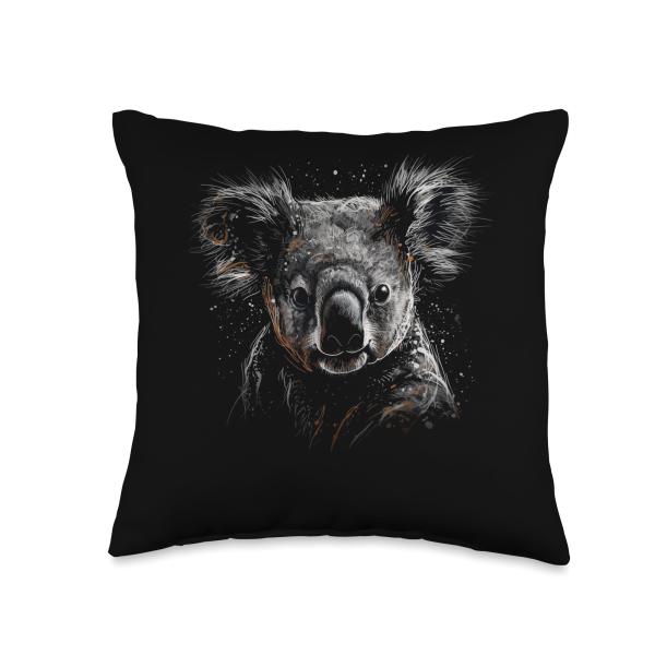 Koala Artwork - Art Animal Koala Throw Pillow