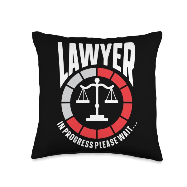 Lawyer In Progress Law School Student Humor Lawyer Throw Pillow