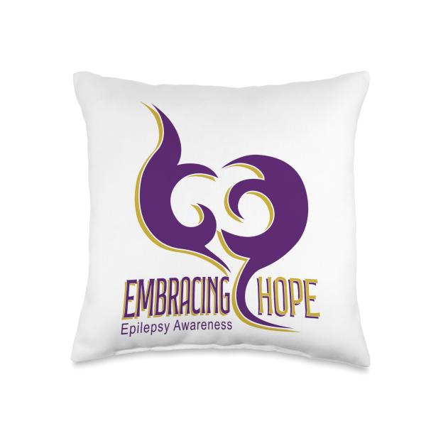 Embracing Hope Epilepsy Awareness Prevent Epilepsy Throw Pillow, 16x16