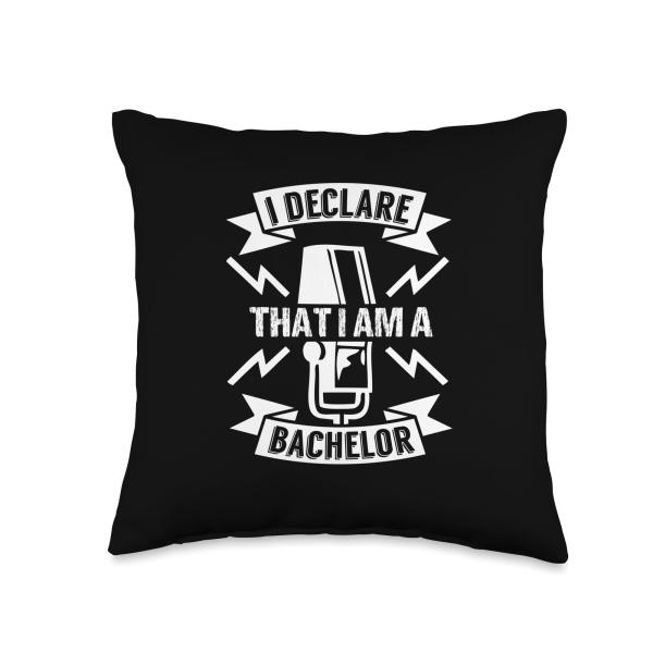 I Declare That I Am A Bachelor - Funny Bachelor Party Throw Pillow