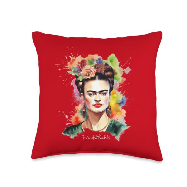 Frida Kahlo Variety of Items Throw Pillow, 16x16