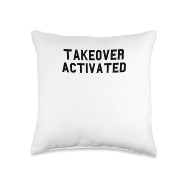 School ＆ Team Pride Grads And Fans Official Takeover Activated School Pride Cute Gag Funny Fan Throw Pillow, 16x16