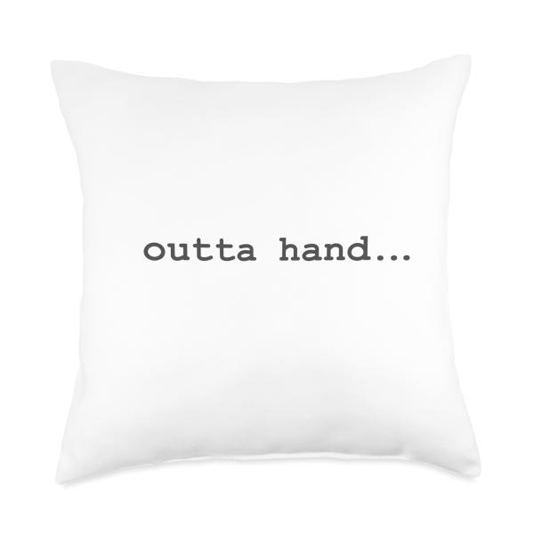 The Sunrise Collective Outta Hand Funny Cool Trouble Maker Throw Pillow, 18x18