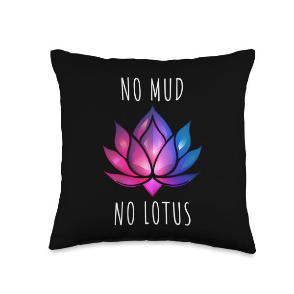 Visit The Ethnic Religions Store No Mud No Lotus-Hinduism Throw Pillow, 16x16