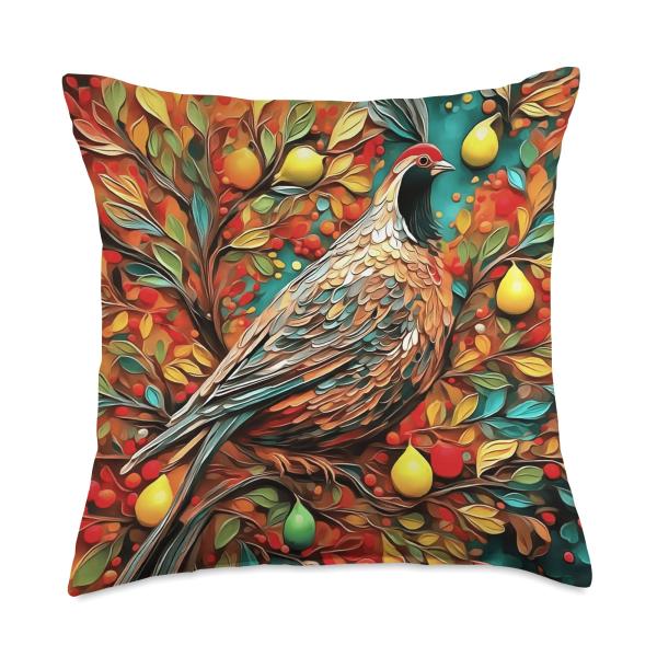 A Partridge In A Pear Tree Throw Pillow