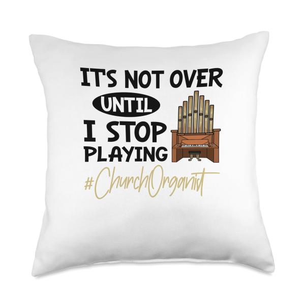 Church Organist Pipe Organ Throw Pillow