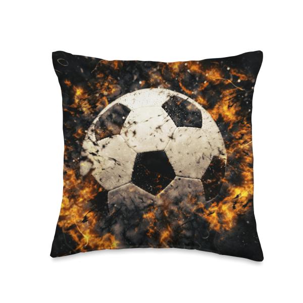 Man Cave Couch Essentials Decor Ensure Your Man cave is Game-Day-Ready Soccer Fans Lover Throw Pillow, 16x16