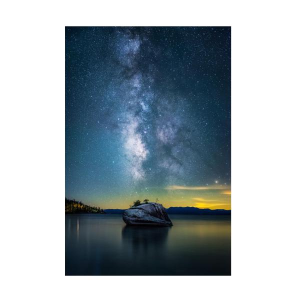 Trademark Fine Art Canvas Wall Art - Jiong Chen 'Bonsai Rock Milky Way' Wall Art for Living Room, Bedroom, or Office D〓cor