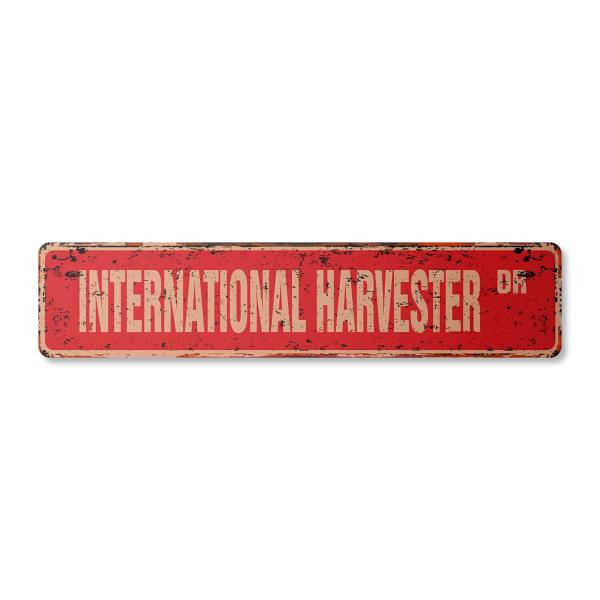 INTERNATIONAL HARVESTER Vintage Plastic Street Sign | Indoor/Outdoor | 24" Wide