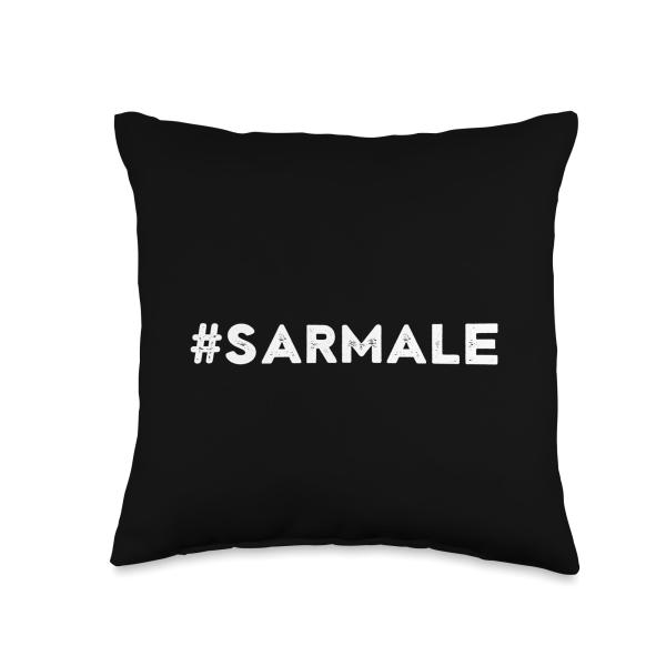Sarmale Funny Romanian Food Cabbage Rolls Apparel Hashtag Sarmale Funny Romanian Food Cabbage Rolls Romania Throw Pillow, 16x16