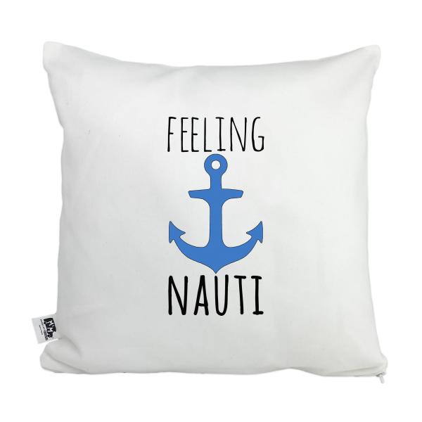 Moonlight Makers, Feeling Nauti, Decorative Pillow Case, 100% Cotton Canvas Pillowcase, Farmhouse Decor, Gift for Home