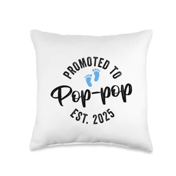 Promoted To Daddy and Mommy 2025 Promoted Pop 2025 Throw Pillow, 16x16