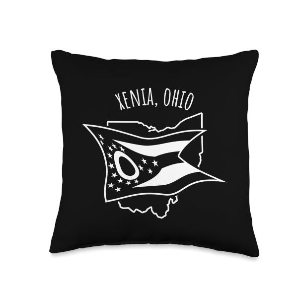 Awesome Xenia Ohio USA Designs and Souvenirs Xenia Ohio USA Design Throw Pillow, 16x16