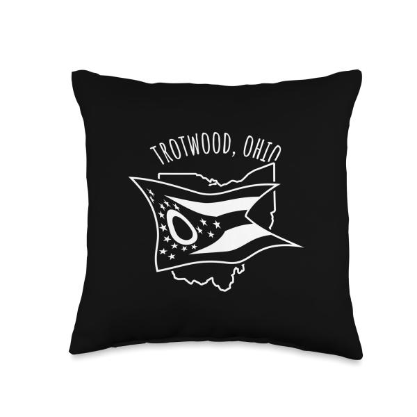 Awesome Trotwood Ohio USA Designs and Souvenirs Trotwood Ohio USA Design Throw Pillow, 16x16