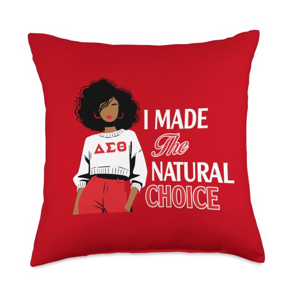 Delta Sigma Theta Sorority Paraphernalia, HBCU Black Girl Throw Pillow
