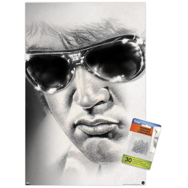 Trends International Elvis Presley - A Moment In Time Wall Poster with Push Pins