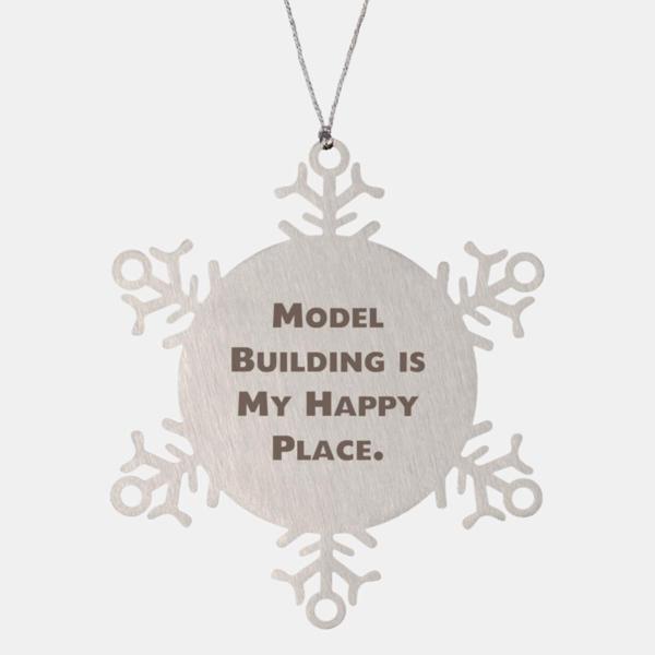 Model Building Gifts for Men Women, Model, Motivational Model Building Snowflake Ornament, Christmas Ornament from Friends, Model Building Kits, Model