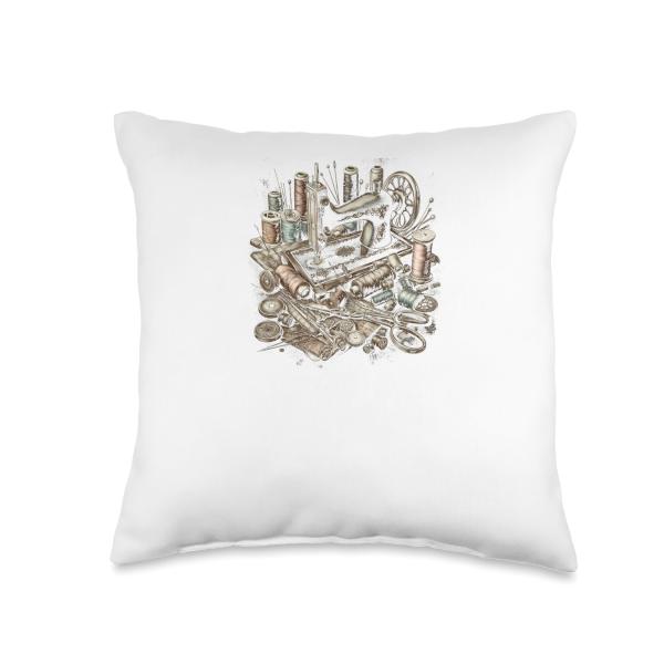 Eternal Threads Stitch in Time Throw Pillow, 16x16
