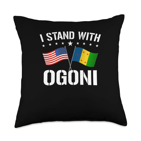 Ogonis Flag for proud Patriots Ogoni Throw Pillow, 18x18