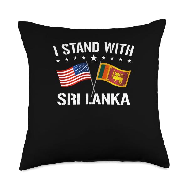 Ceylon Flag for proud Patriots Sri Lanka Throw Pillow, 18x18