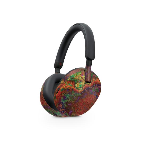 MightySkins Sony WH-1000XM5 ヘッドフォン用ビニールスキン「Rust」保護デカールラップ 着脱簡単