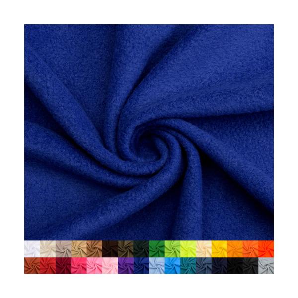 Pico Textiles 3 Yards Bolt - Royal Blue Solid Fleece Fabric - Solid Color Fleece Fabric - Sold by The Bolt - Variety of Colors - Ideal for Sewing Proj