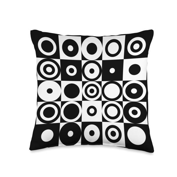 Squaring the Circle Quadrature of the Circle Black White 3 Throw Pillow