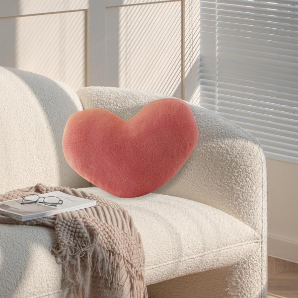 Juaugusep Hollow Heart Throw Pillow Cute Heart Plush Pillow Stuffed Plush Cushion Decorative Back Cushions for Kids Girlfriend Valentine's Day Gift