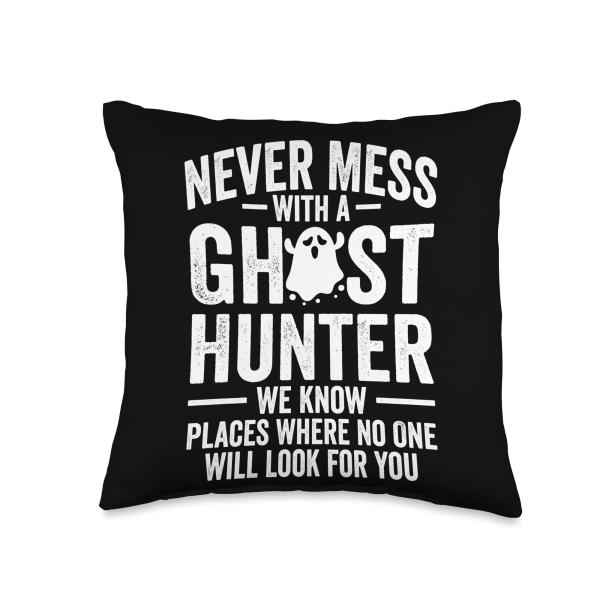 Paranormal EVP Hunting Ghost Hunter Adventures Throw Pillow