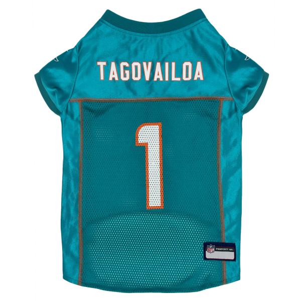NFLPA TUA TAGOVAILOA PET Jersey, NFL Dog Shirt, Size X-Small, Miami Dolphins Mesh Jersey for Dogs