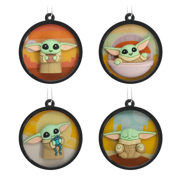 Hallmark スターウォーズ:マンダロリアンミニクリスマスオーナメント、4個セット