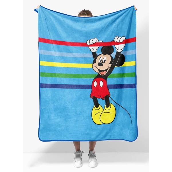 Disney Mickey Mouse Plush Travel Throw Blanket - Measures 40 x 50 Inches - Super Soft ＆ Cozy Travel Accessories