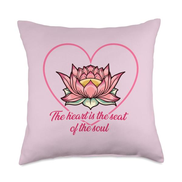 Inner Soul Heartbeat Reiki Heart Hope Creative Illustration Throw Pillow