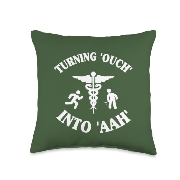 Ease the Ouch - Gentle Therapy Techniques Throw Pillow