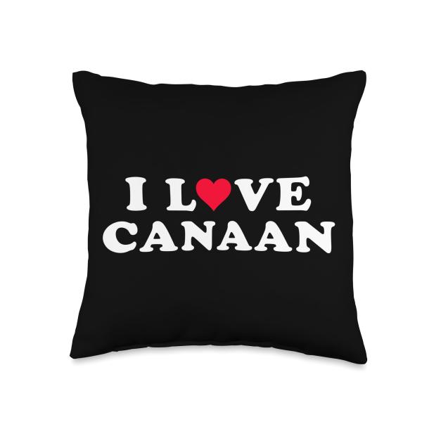 I Love Canaan Matching Girlfriend ＆ Boyfriend Canaan Name Throw Pillow