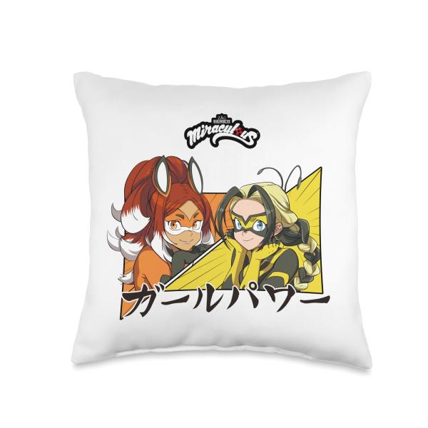 Miraculous Ladybug Manga Rena Rouge Vesperia Girl Power Throw Pillow