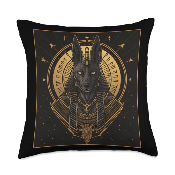 Anpu Egypt Anubis Egyptian Dog God of The Dead Anubis Throw Pillow