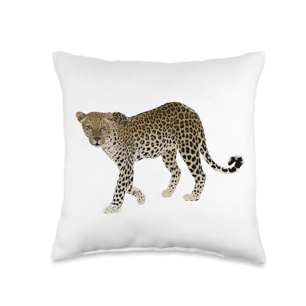 Barbary Leopard Throw Pillow