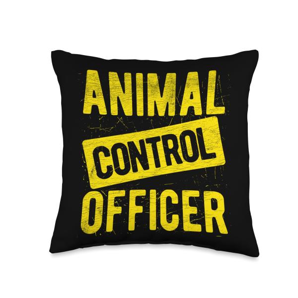 Animal Control OFFICER Animal Control Costume Halloween Love Throw Pillow