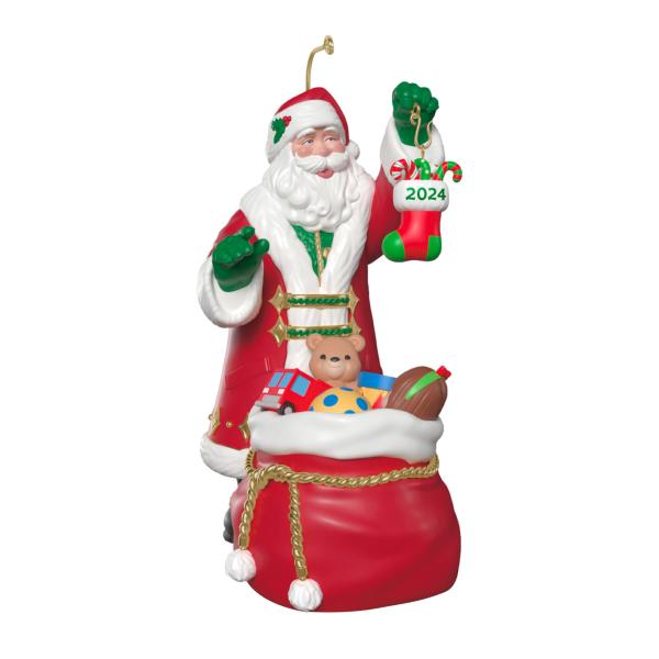 Hallmark 記念品 クリスマスオーナメント 2024、完璧なギフト2024、サンタコレクターズギフト
