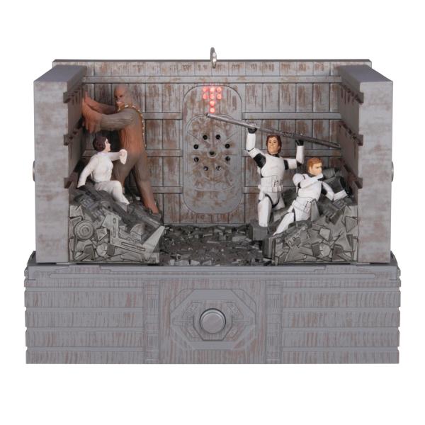 Hallmark 記念品 クリスマスオーナメント 2024、スターウォーズ:新しい希望 "Shut Down the Garbage Mashers!" 光、音、動き、スターウォーズファンへのギフト