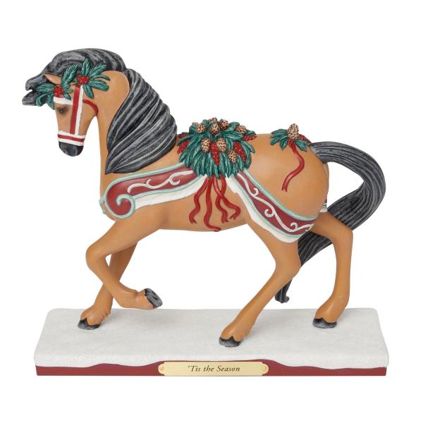 Enesco The Trail of Paint Ponies Christmas Tis The Season 置物 7.3インチ マルチカラー