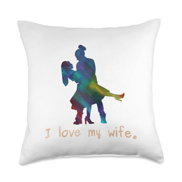 I Love My Wife LGBT Same-Sex Marriage Throw Pillow