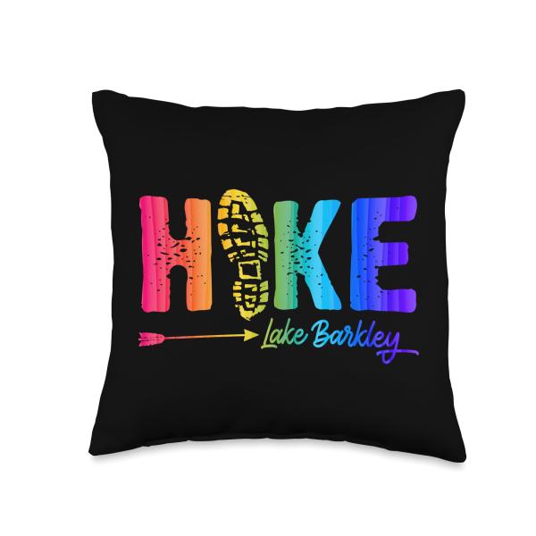 Lake Barkley Matching Lake Trail Hiking Boot Graphic Throw Pillow